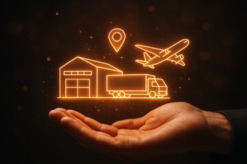 Innovative Logistics Visualization: Showcasing the Connection Between Warehouse Operations, Transportation, and Air Delivery in a Modern Supply Chain