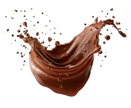 Dark chocolate liquid splash