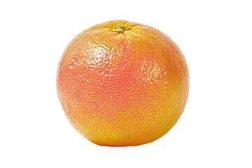 Close-up of a whole grapefruit, vibrant colors, textured skin
