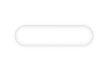 Glass morphism style button in white. UI design element with a transparent background. Button for modern interfaces and applications.