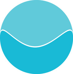 Modern Abstract Wave Logo Design in Blue – Minimal Vector Art