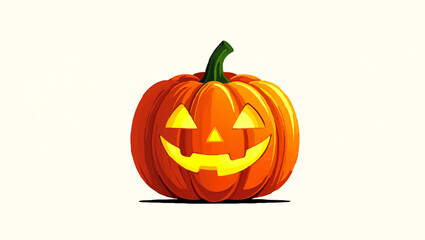 Carved Pumpkin Smiling for Halloween

