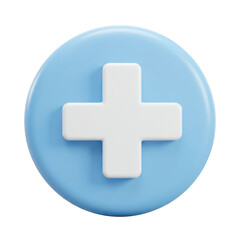 Obraz premium 3d medical cross symbol isolated on transparent background