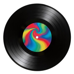 Retro rainbow cassette tape isolated