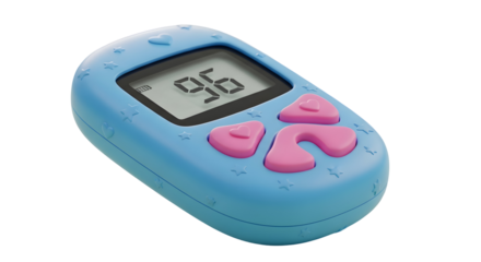 3D Glucometer Icon Showing Blood Sugar Level