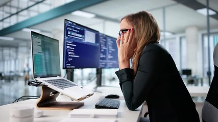 Female Software Engineer Sad At Desk Working - Powered by Adobe