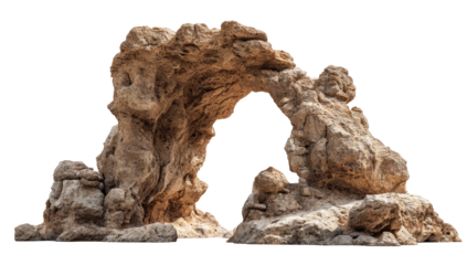 Natural rock archway, light beige tones