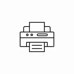  paper printer machine icon sign vector
