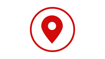 Circle location pin icon for GPS, navigation, maps, route planning, destination marker, geotagging, travel, address location, and business wayfinding services.