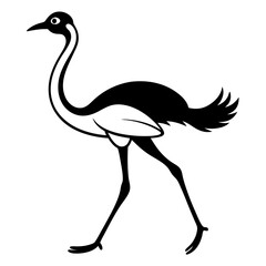 Obraz premium vector illustration of an ostrich