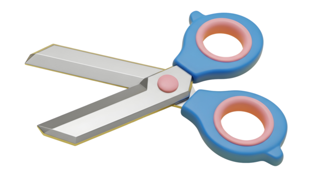 3D Medical Scissors Icon for First Aid