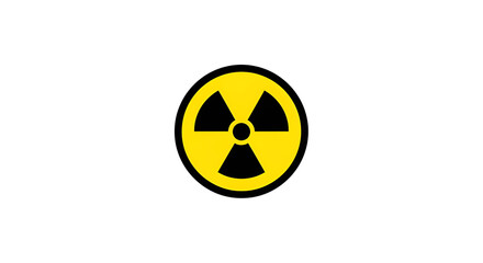 Radioactive hazard warning symbol sign vector illustration safety radiation danger caution alert nuclear