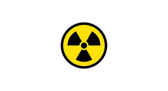 Radioactive hazard warning symbol sign vector illustration safety radiation danger caution alert nuclear
