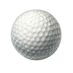 Pencil Sketch Golf Ball Realistic Illustration Isolated on Transparent Background, Golf, Sport, Illustration