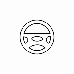 car steering wheel icon sign vector