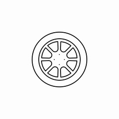 car tire wheel icon sign vector