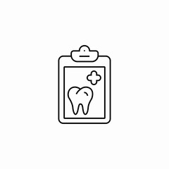 dental x-ray results icon sign vector