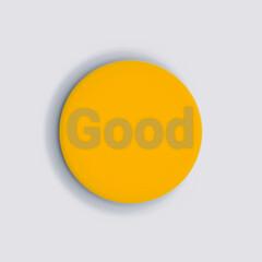 Yellow Circle with Text 