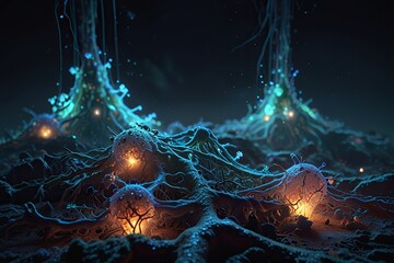 Abstract background light ballwave