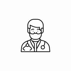 male dentist doctor icon sign vector