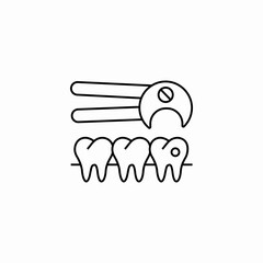 teeth and pliers icon sign vector