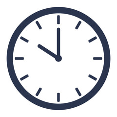 Illustration of a clock showing ten minutes to ten, , ideal for concepts related to time management and deadlines