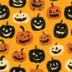 Seamless pattern of halloween Day with Jack o’lantern