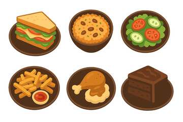 Thai dessert logo template with kanom thai label and sweet sticker badge in vector design