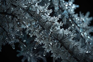 snow covered branches