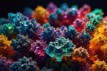 Colorfull stone  crack background