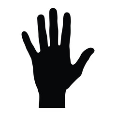 A hand with an open palm and five fingers extended, , symbolizing greeting, welcome, or a high five gesture