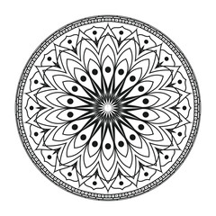 Ornamental Mandala Vector Illustration – Geometric Decorative Floral Background
