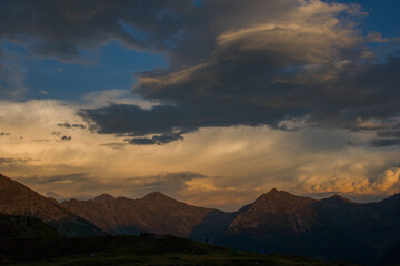 Sunset in the South Tyrolean mountains