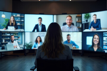 Immersive and Dynamic: Capturing a Participant Engaged in a Virtual Webinar Meeting on Multiple Surrounding Screens