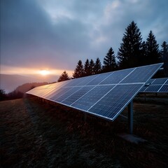 des panneaux photovoltaiques.