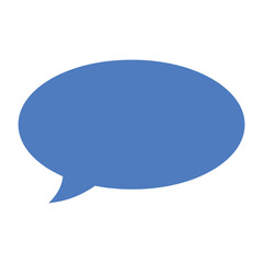 Blue speech bubble, a communication icon for dialog, chat, comment, message, and talk in social media and business