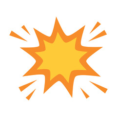 Yellow burst shape, a versatile graphic element for adding a pop of color and emphasis to your designs and messages