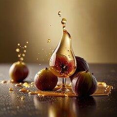 golden christmas balls