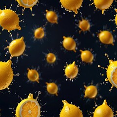 seamless pattern with yellow and orange stars