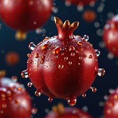 Water drop pomegranate