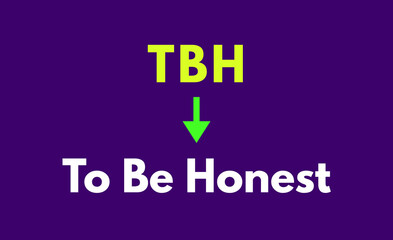 TBH Meaning, To Be Honest