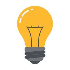 Obraz premium Bright yellow lightbulb symbolizing a new idea or inspiration
