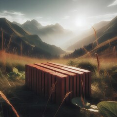 brick near the mountain