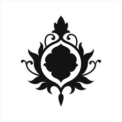 Classic Decorative Silhouette Vector Art Illustration