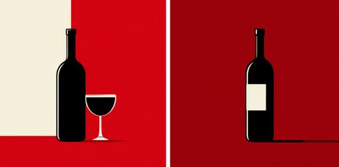 A wine bottle and glass serve as a representation of alcohol consumption, misuse, dependence, and the associated health dangers, while cautioning against underage drinking