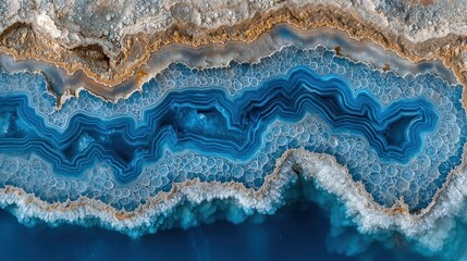 Stunning Blue Agate Geode: A Close-Up of Nature's Masterpiece
