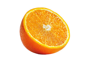 Close-up of an orange half, vibrant citrus fruit, sliced section