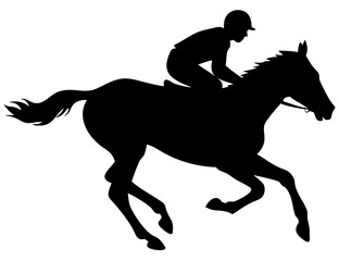 Running Horse Vector Illustration | Fast Wild Animal Silhouette for Logo and Design
