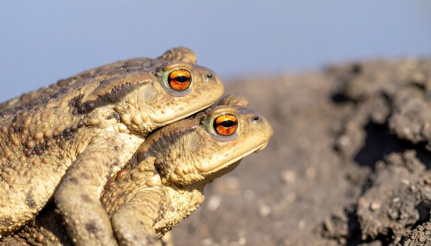 Two toads close together