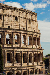 Ancient Roman Colosseum amphitheater in Rome, Italy